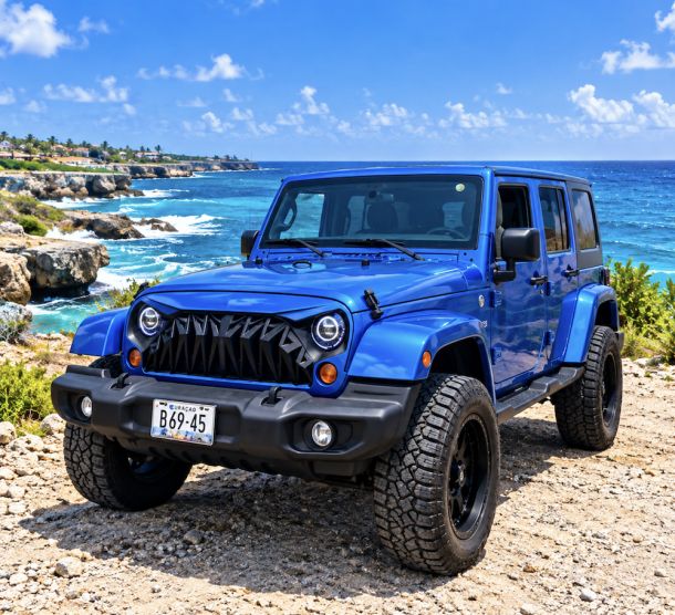 Jeep Wrangler Sahara blue